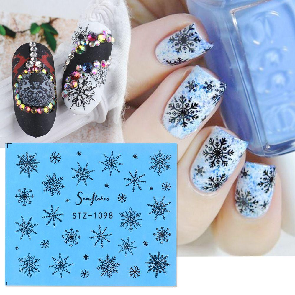 EUCA Set 16 Sticker Dán Móng Hoạ Tiết Giáng Sinh