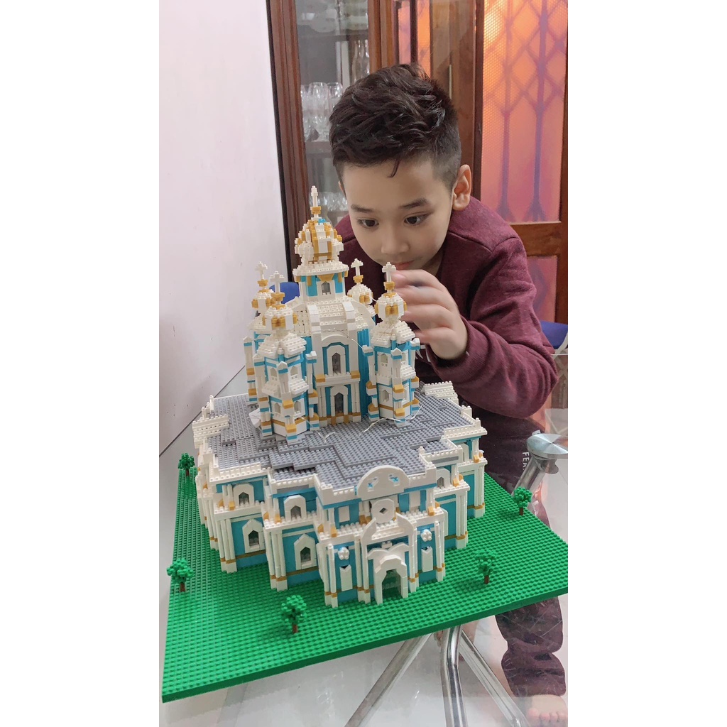 Bộ xếp hình trẻ em hình tu viện Smolny - Lego rèn luyện trí thông minh cho trẻ - Sunny