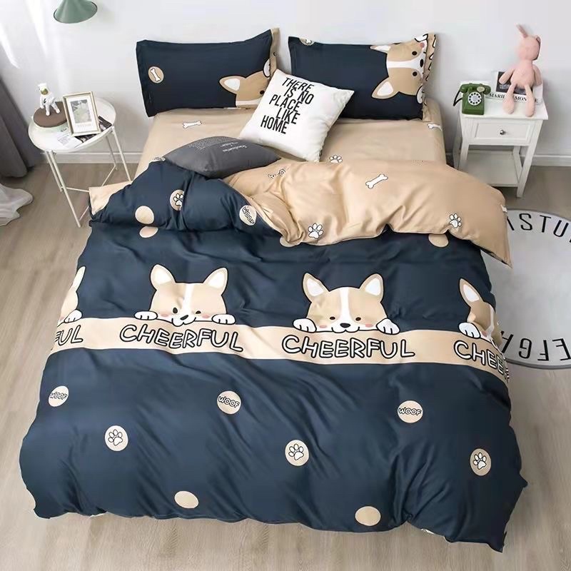 Bộ chăn ga gối cotton poly hoạ tiết gấu MÂY BEDDING đủ kích thước nệm | BigBuy360 - bigbuy360.vn