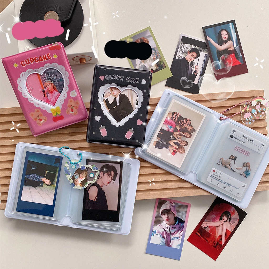 SABUY INS Album ảnh Polaroid 3 inch Bộ tổ chức thẻ Lomo hình ảnh dễ thương Sổ lưu niệm 40 Slots