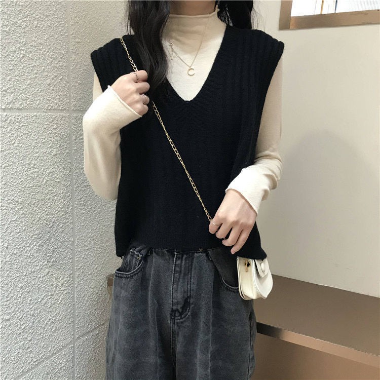 [Sẵn] Gile Len | Áo Gile Nữ Len Sọc Dây Buộc Nơ Lưng Thời Trang Thu Đông 2021, Phong Cách Ulzzang Hàn Quốc | BigBuy360 - bigbuy360.vn