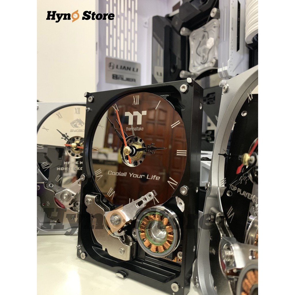 Đồng hồ handmade logo Thermaltake làm từ ổ cứng HDD – Hyno Store