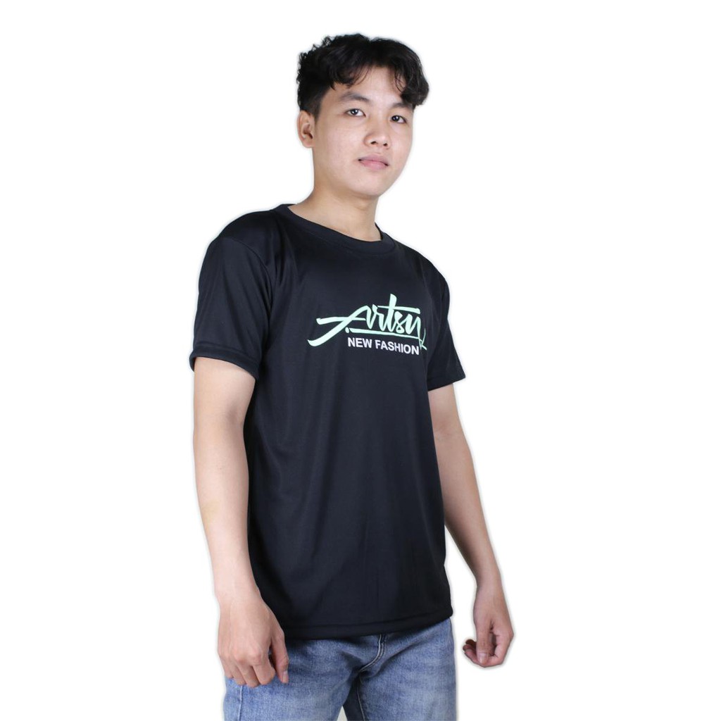 áo thun nam ngắn tay cổ tròn dạ quang vải thun cotton co giãn 4 chiều loại áo tập gym chơi thể thao | BigBuy360 - bigbuy360.vn