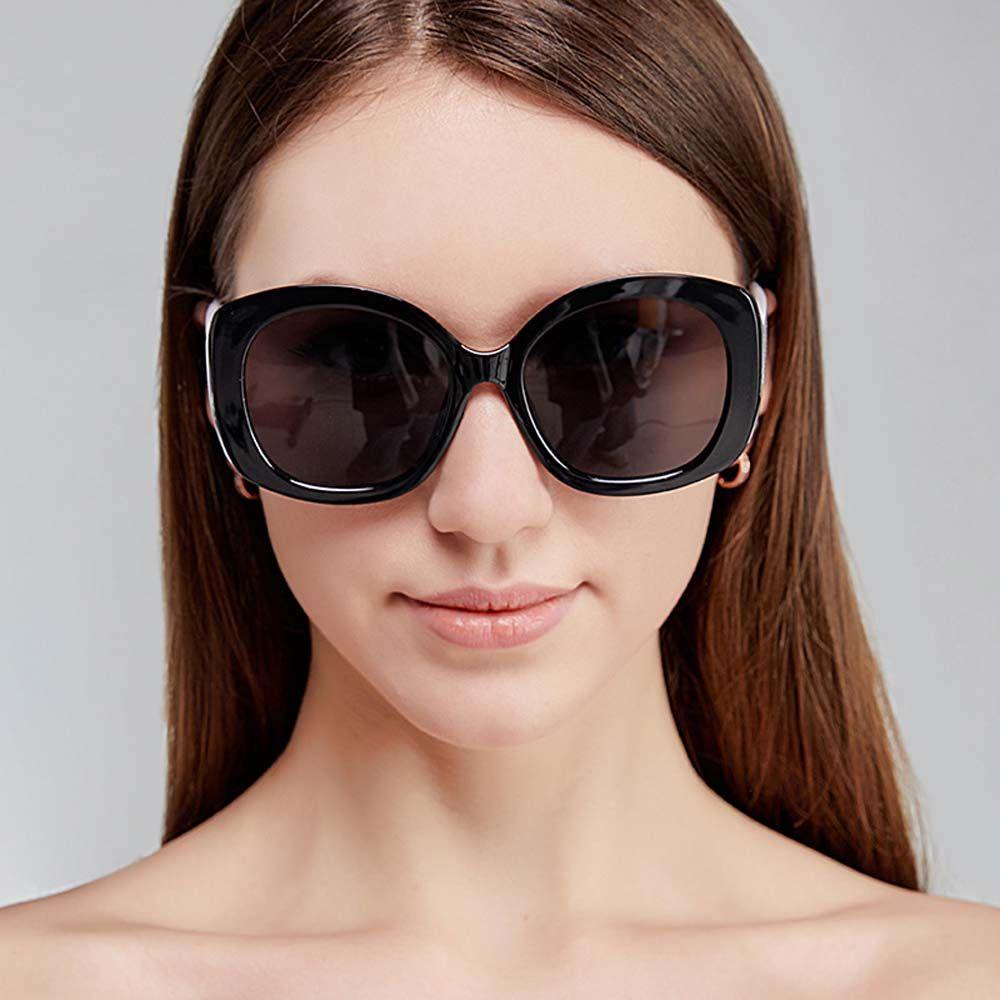 JARRED Kính Mát Gọng Tròn Lớn Chống Tia UV Họa Tiết Da Báo Phong Cách Hàn Quốc