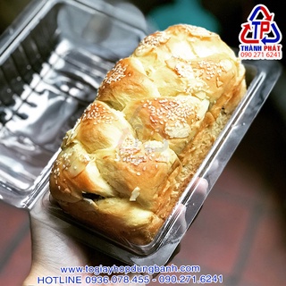 Hộp H143 - Hộp nhựa đựng bánh mì hoa cúc - tan chảy - chà bông