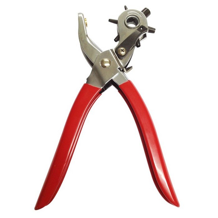 #Kìm Bấm Lỗ CÁN ĐỎ 6 SIZE Hàng Đẹp - Bấm Lỗ Tròn Dây Nịt Thắt Lưng Da, Đồng Hồ