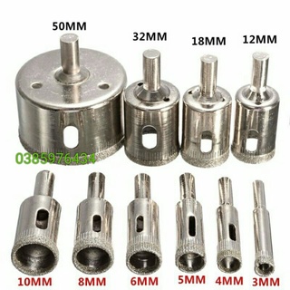 Combo 5 mũi khoét kính - gạch - đá - bê tông hàng loại 1 đủ size từ 3 -110mm