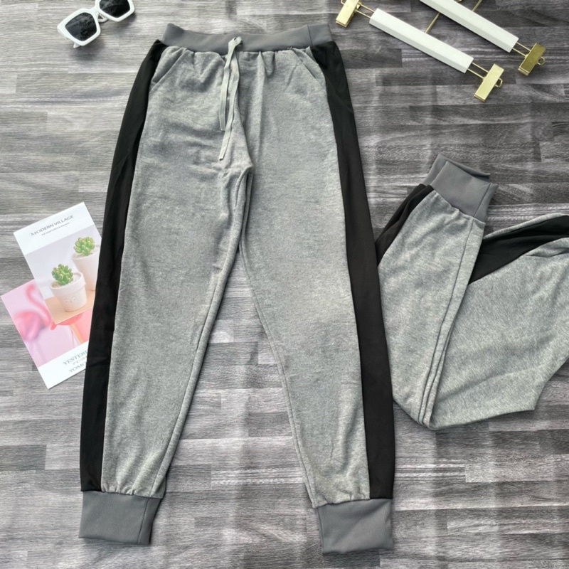 Quần thun thể thao bo ống co giãn