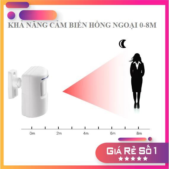 Chuông báo khách kết hợp báo trộm không dây thông minh 38 kiểu chuông YF0256