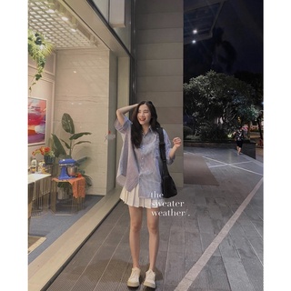 SƠ MI SỌC VẢI XỐP OVERSIZE