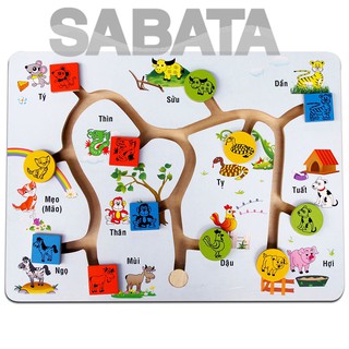 Tìm Hình 12 Con Giáp 64231 - Đồ Chơi Gỗ Winwintoys