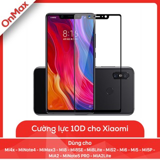KÍNH CƯỜNG LỰC 10D FULL MÀN HÌNH CHO XIAOMI