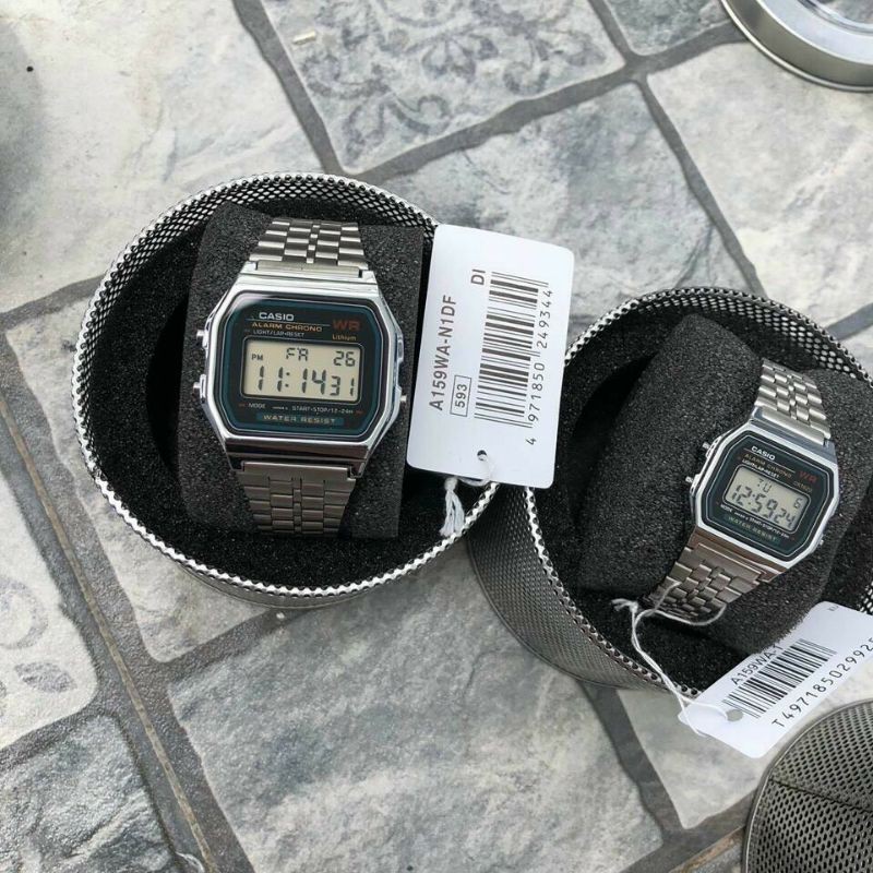 Đồng hồ Nam Nữ CASSIO A159 cổ điển sang trọng chống nước + TẶNG KÈM HỘP THIẾC