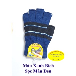 Găng tay len Bao tay len cao cấp cho Nam Hở 5 ngón Sọc ngang Nhãn HERO G Cotton Size L Chống nắng Bảo vệ da tay Sxtại VN