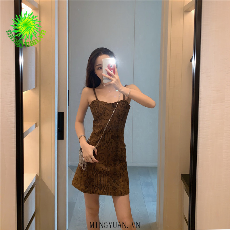 ( Mingyuan ) New tube top women's waist sexy sling dress