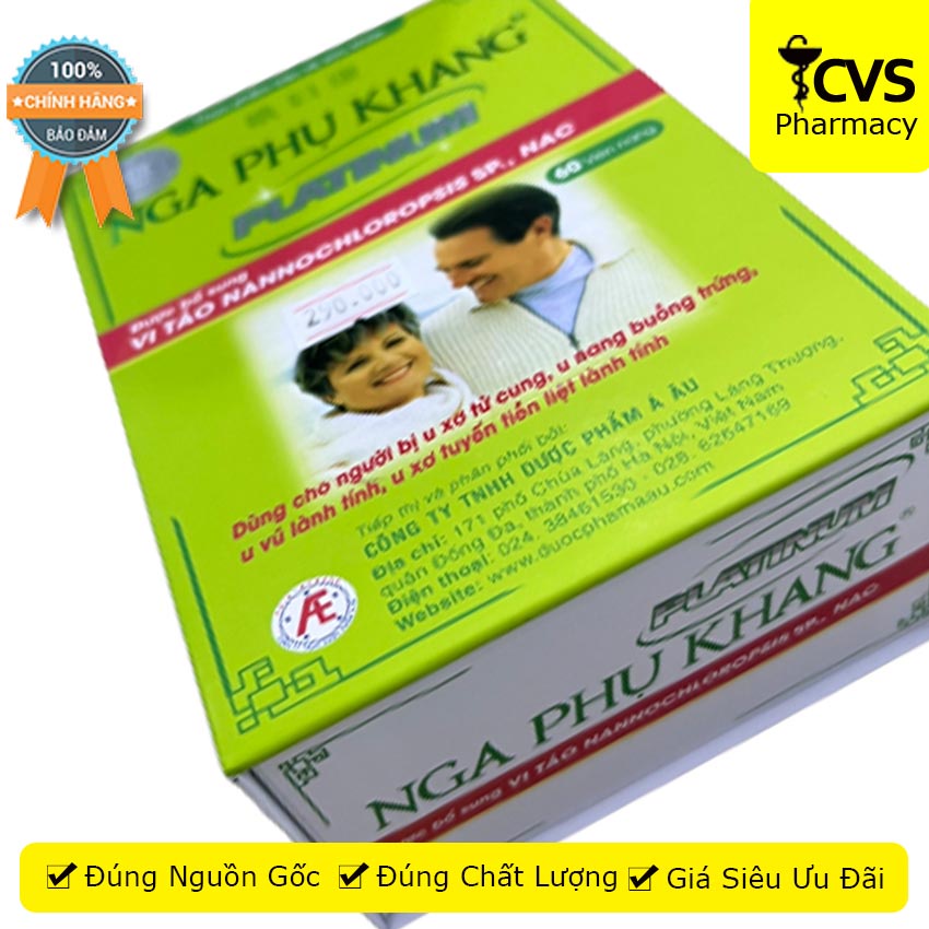Nga phụ khang platinum hộp 60 viên , hỗ trợ giảm sự phát triển u nang , u xơ ở phụ nữ , Cvspharmacy