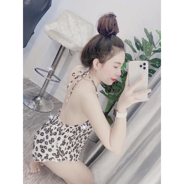 Set yếm hoa dập ly siêu đẹp sexy vải đỉnh | BigBuy360 - bigbuy360.vn