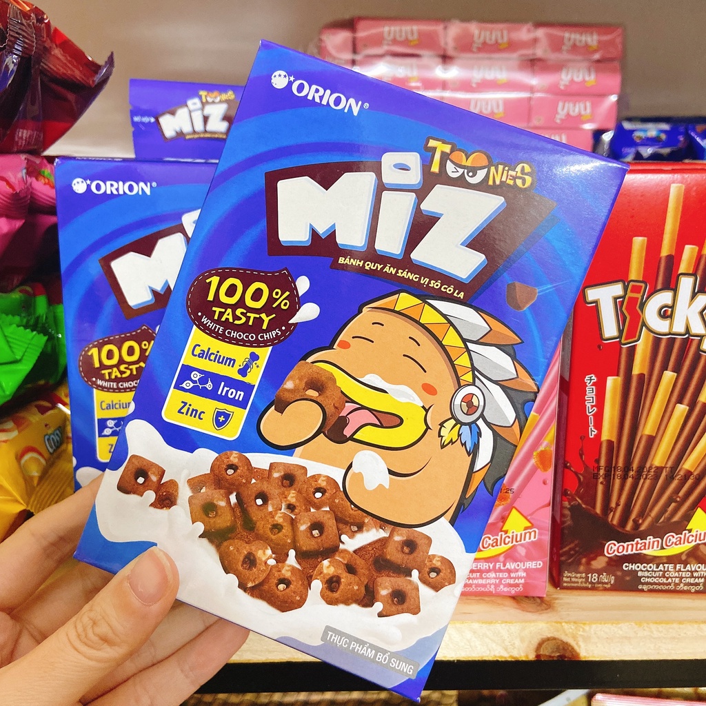 Bánh quy ăn sáng vị socola Orion Toonies Miz 54g