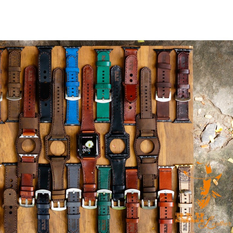Dây đồng hồ Apple Watch , Iwatch , Iphone Watch Da Bò Thật RAM Leather Bền Đẹp