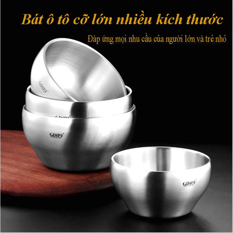 Bát inox nhám cách nhiệt, cứng, bền, tiện dụng, hàng cao cấp - LOKING