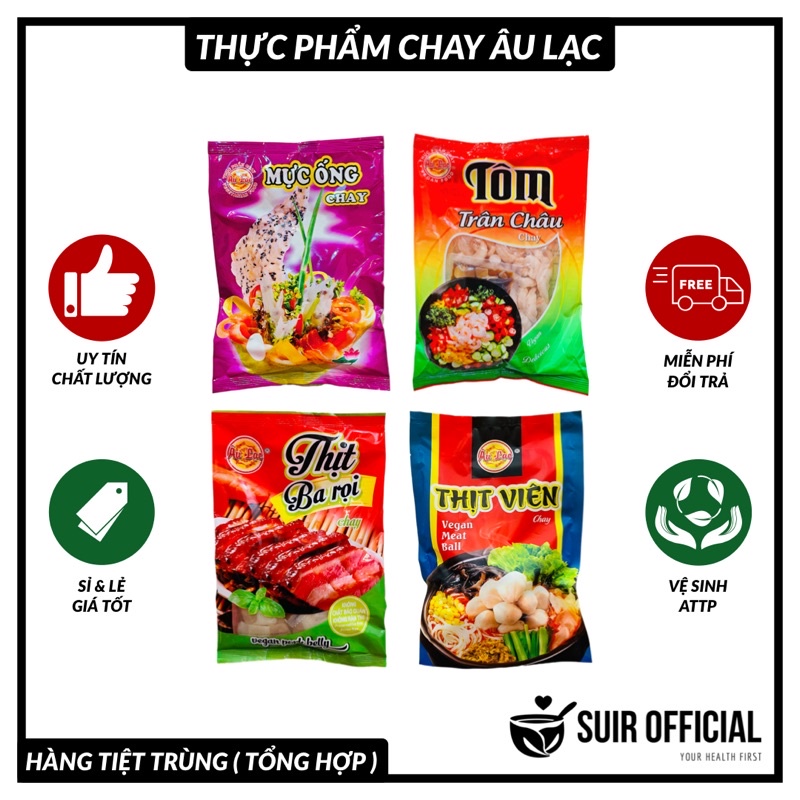 Thực Phẩm Chay Âu Lạc / Hàng Tiệt Trùng ( Tổng Hợp ) / Mực Ống / Tôm Trân Châu / Thịt Ba Rọi / Thịt Viên