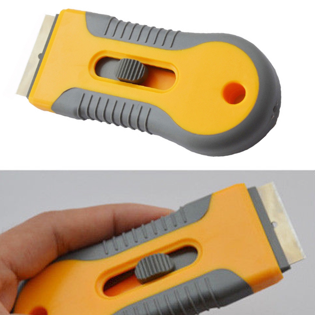 Set dụng cụ cạo loại bỏ keo hồ cho cửa kính / gạch lát tiện dụng + lưỡi dao đi kèm
