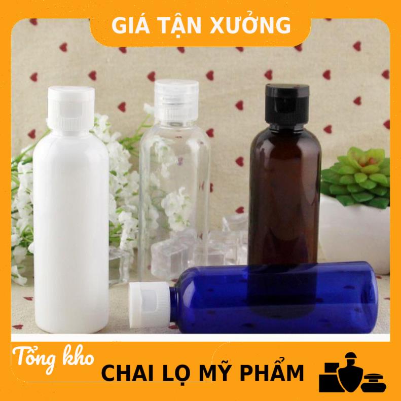 Chai lọ nhựa pet nắp bật [100ml/50ml/30ml/20ml/10ml] chiết mỹ phẩm, dầu gội, sữa tắm