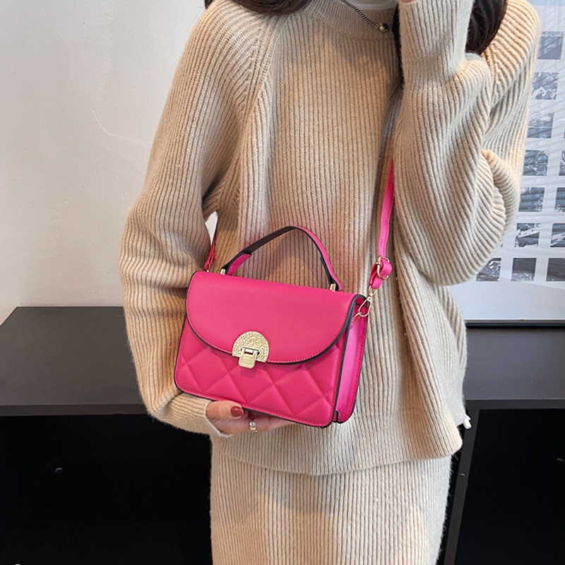 IELGY Túi Đeo Chéo Có Khóa Hình Thoi Thời Trang Cho Nữ