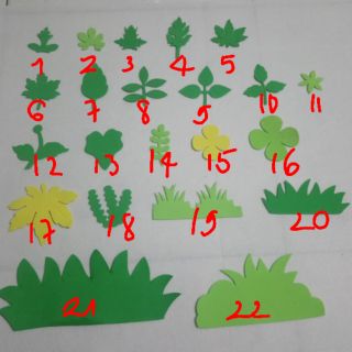 Hoa lá dập sẵn bằng xốp, 12k/túi