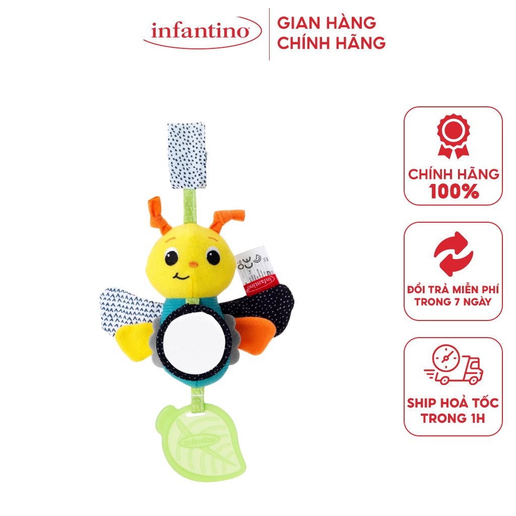 Đồ Chơi Treo Cũi Kiêm Gặm Nướu CHIME PAL BUTTERFLY INFANTINO Hình Con Ong Cho Bé Từ 0m