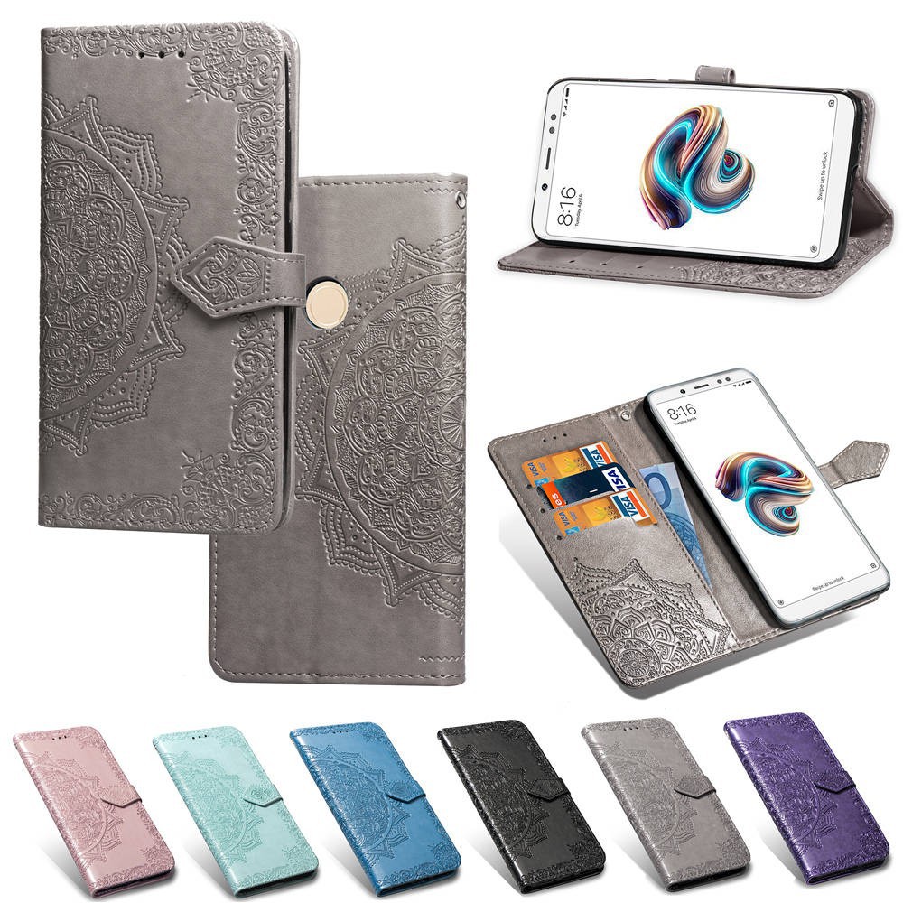 Case For Xiaomi Redmi Note 5 Pro Classic Pattern Design Flip Wallet Case Cover