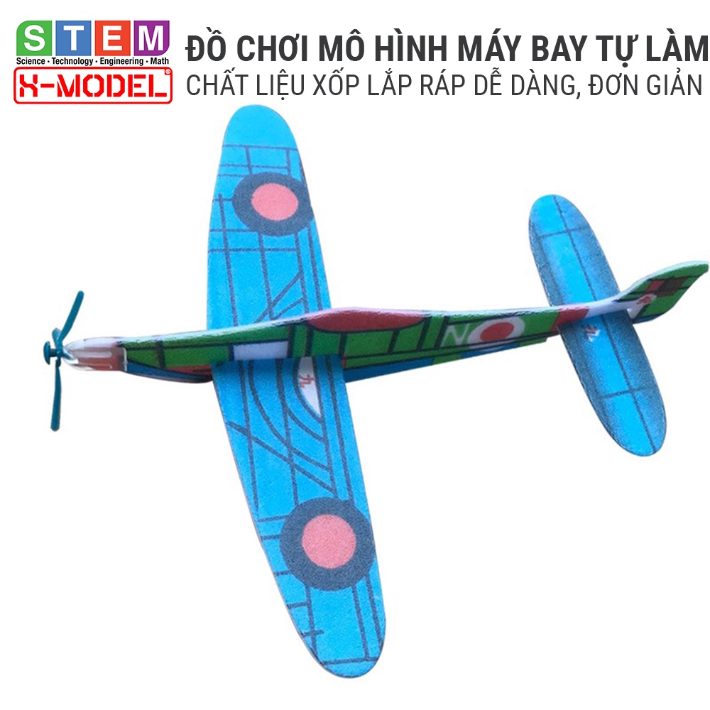 Mô hình đồ chơi máy bay xốp tự làm cho trẻ em trong bộ sưu tập Đồ chơi STEM cho bé XMODEL ST96