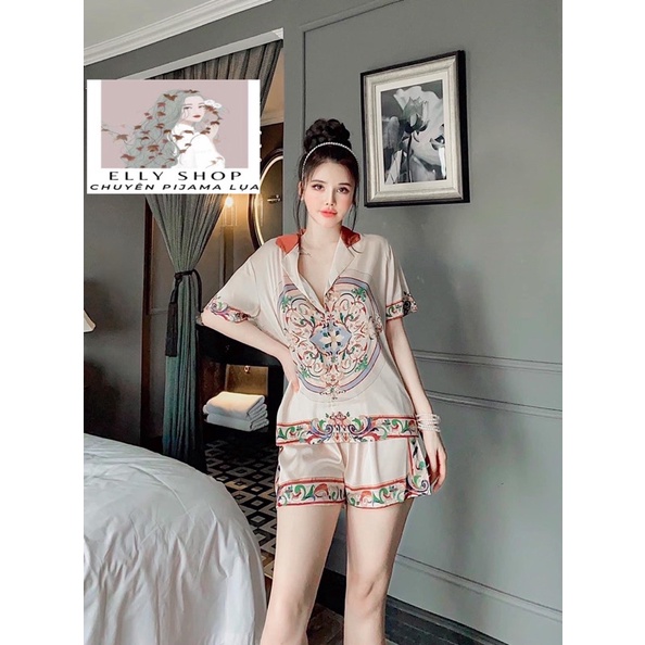 Đồ ngủ, đồ bộ lụa cao cấp versace sang trọng