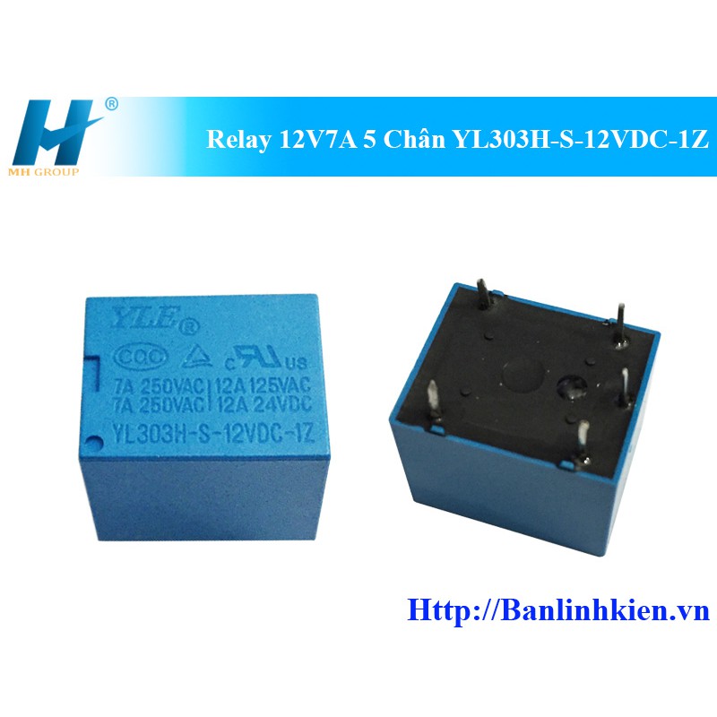 Relay 12V7A 5 Chân YL303H-S-12VDC-1Z