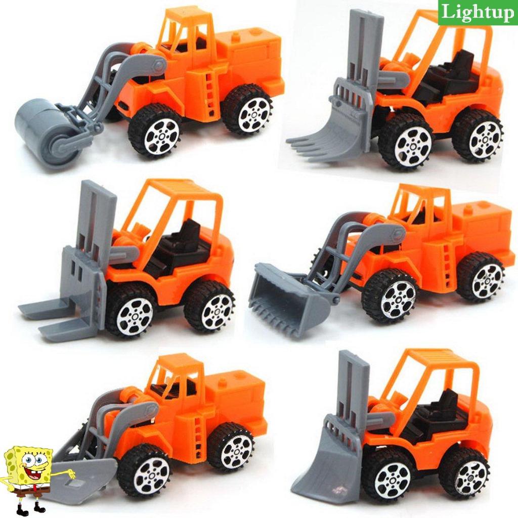 Xếp hình dành cho trẻ em Ô tô kéo xe ô tô mini xe nâng đồ chơi ô tô mô hình máy xúc Đồ chơi