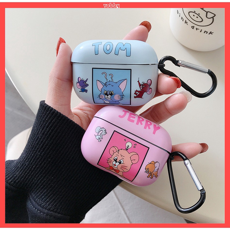 Vỏ Bảo Vệ Hộp Đựng Tai Nghe Airpods Hình Tom Và Jerry Đáng Yêu