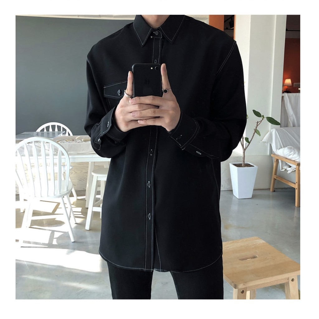 ÁO SƠ MI CHUOT TRANG Yarn KKL tay dài | BigBuy360 - bigbuy360.vn