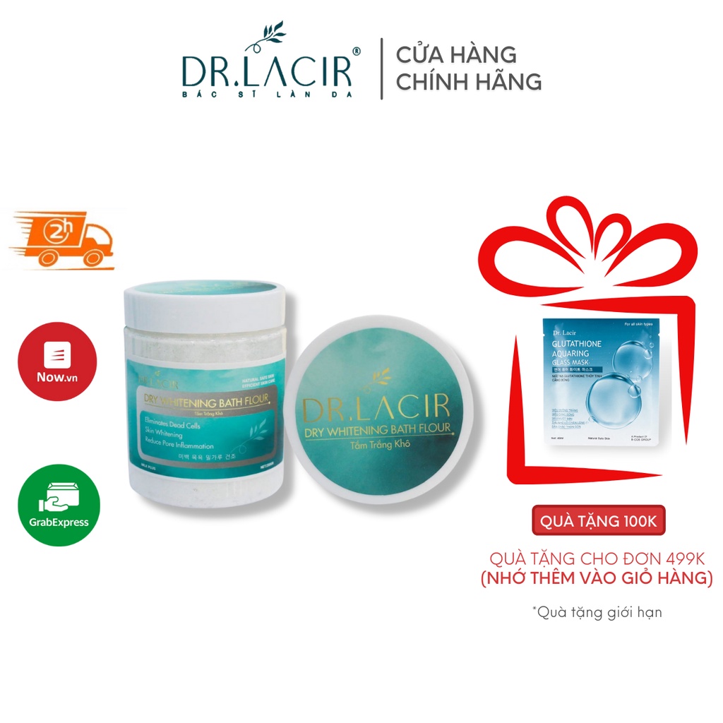 Bột tắm trắng Dr. Lacir V7 Whitening Milk Crystal Bath giảm thâm trắng da hiệu quả 250gr LM29