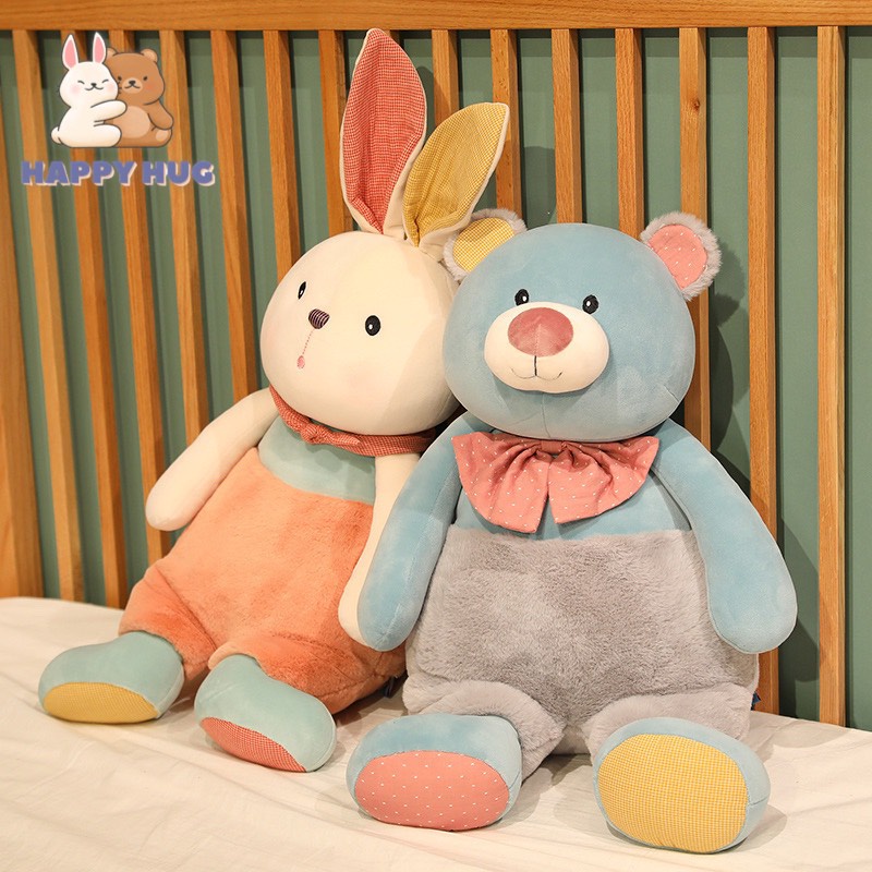 Gấu bông, ngỗng bông, thỏ tai dài dễ thương size 23/35 cm, thú nhồi bông cao cấp - Happy Hug