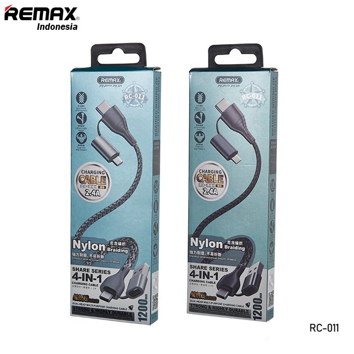 Cáp Sạc Remax Rc-011 Share 4 Trong 1 Chuyển Đổi Cổng Usb Sang Cổng Lightning Cho Iphone