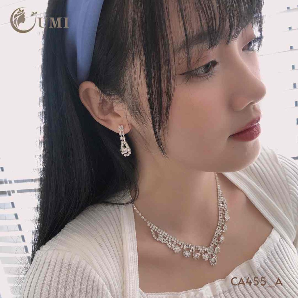 Bộ Phụ Kiện Thời Trang Nữ,Set 2 Món Thời Trang Cao Cấp  Đính Đá Sang Trọng UMI CA455
