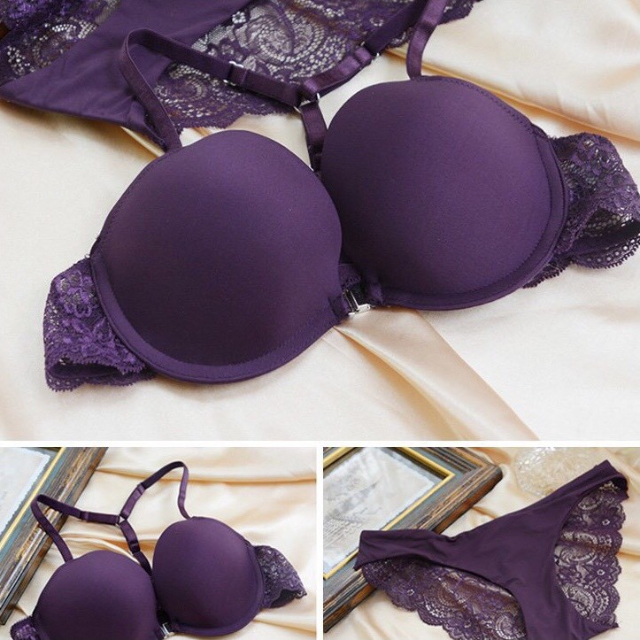 [Mã SMA071008 hoàn 10K xu đơn 0Đ] Bộ đồ lót Bra cài trước nam châm có Gọng Mút dầy dây sau chữ Y đáng yêu | BigBuy360 - bigbuy360.vn