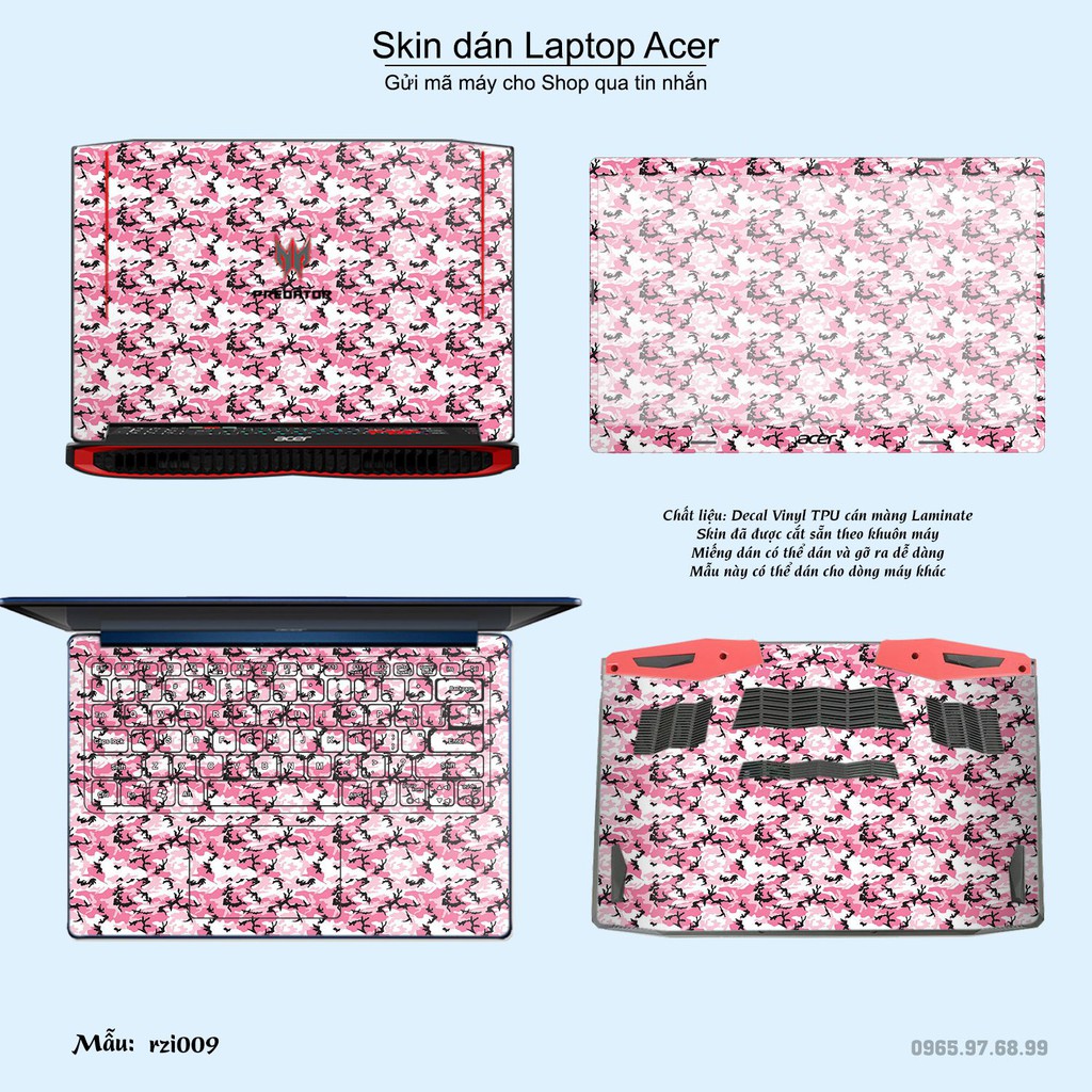Skin dán Laptop Acer in hình rằn ri nhiều mẫu 3 (inbox mã máy cho Shop)