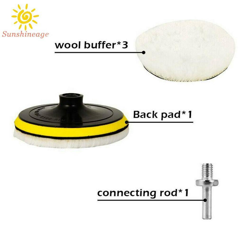Bộ 5 phụ kiện 4 inch thay thế cho máy đánh bóng xe hơi chất lượng cao