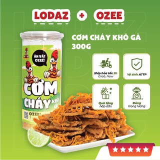 Cơm cháy chiên mắm hành giòn khô gà lá chanh LODAZ ăn vặt vừa ngon vừa rẻ hộp 300gr