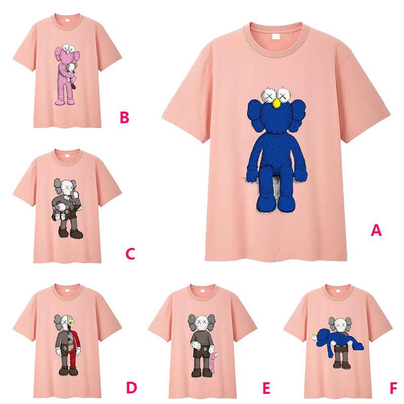 Áo thun tay ngắn in chữ Sesame Street &amp; kaws