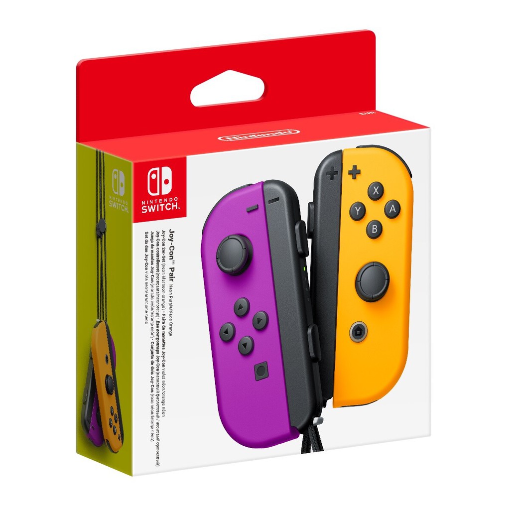 Tay cầm nintendo switch joy con  Màu Neon Purple/ Neon Orange