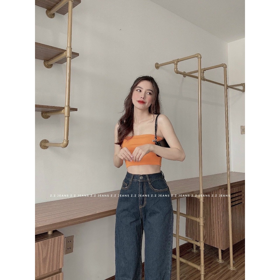 Quần jean nữ ống rộng màu đen, quần jean nữ baggy, quần nữ tôn dáng