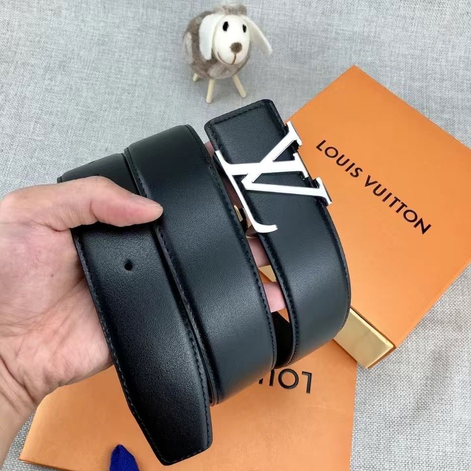 Thắt Lưng Da Bò Thật Khóa Cài Họa Tiết LV Thời Trang 2021 Cho Nam