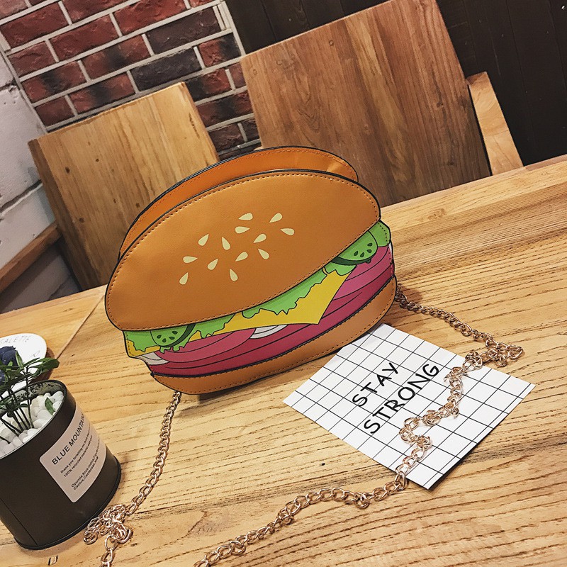 Túi Đeo Chéo Hình Hamburger Độc Lạ